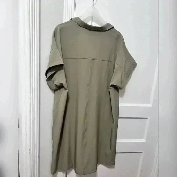 Soft Surroundings Green Flowy Breathable Chore Dress With Pockets NEW - Picture 5 of 5